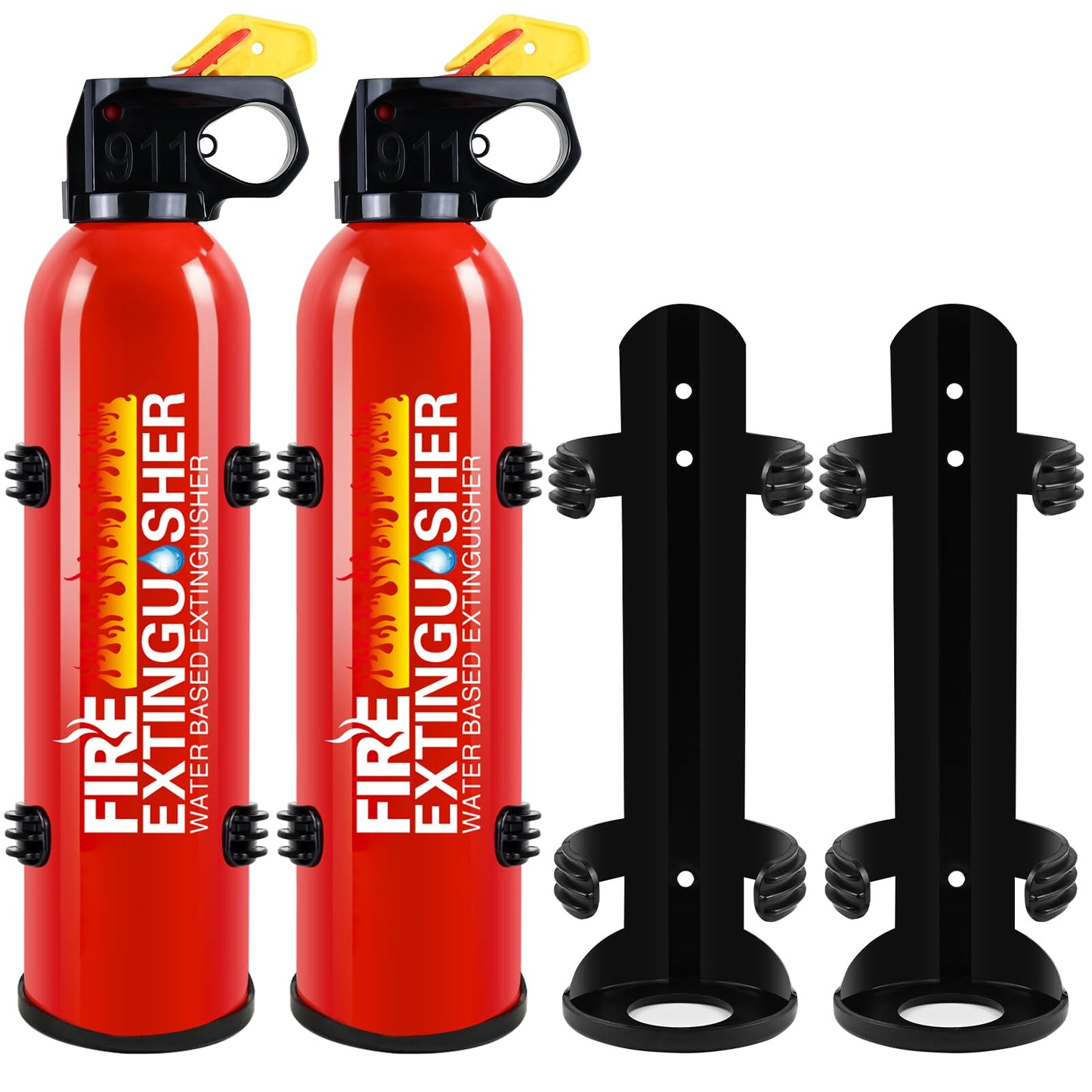 Fire Extinguisher for Home, 2 Pack Car Fire Extinguishers with Mount, 8 in 1 Portable Kitchen Fire Extinguishers for A, B, C, K Category, 620ml Mini Fire Extinguisher for Car Truck Boat