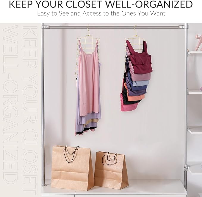 ZEDODIER 3 Pack Tank Top Hanger Space Saving, Bra Hangers