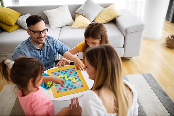 Mattel Games Scrabble Junior Kids Crossword Game with 2-Games-in-1 2-Sided Game Board for 2 to 4 Players Ages 6 to 10 Years Old Y9667