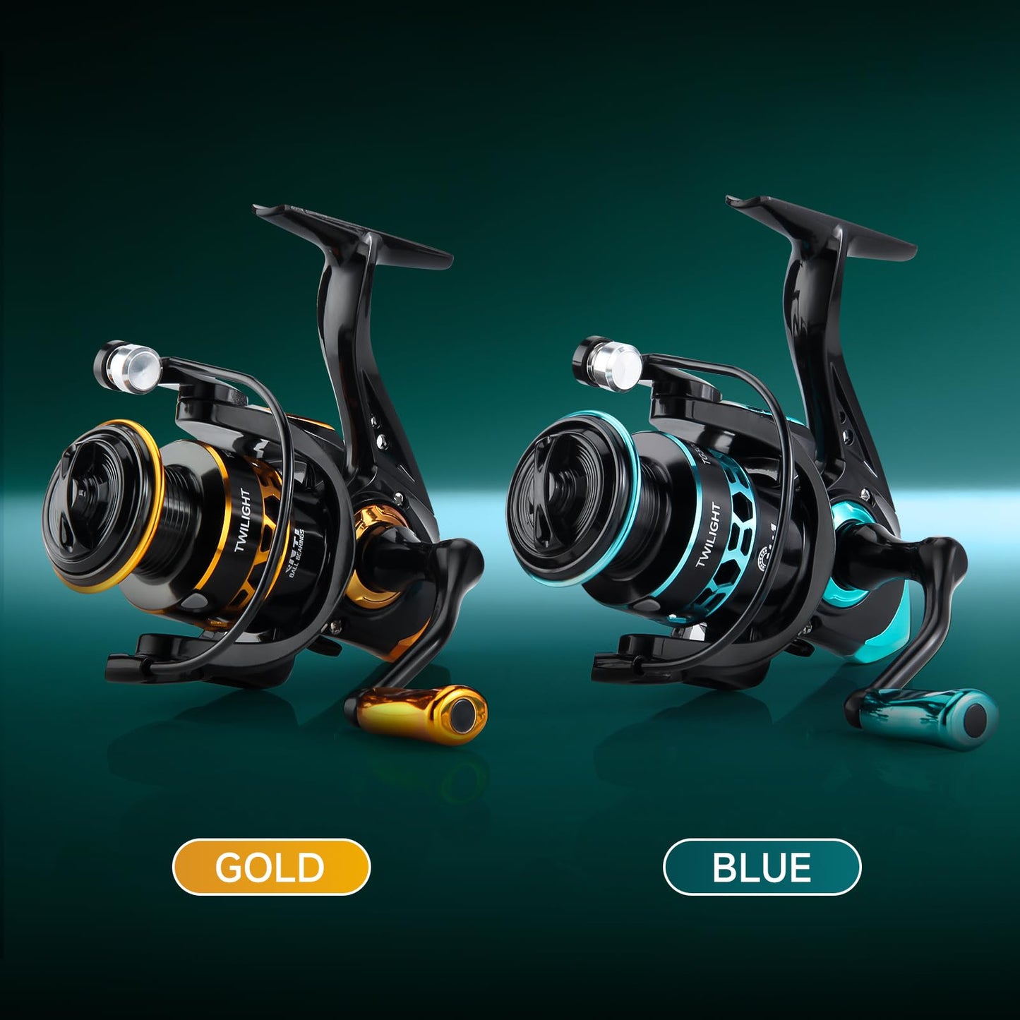 HAUT TON Dolphin Advance Edition Spinning Reel,5.2:1Gear Ratio,22LBS,5+1BB,Backlash Free Bearing,Sealed Drag System,Saltwater,Freshwater Fishing Reels (TGG, 1000)