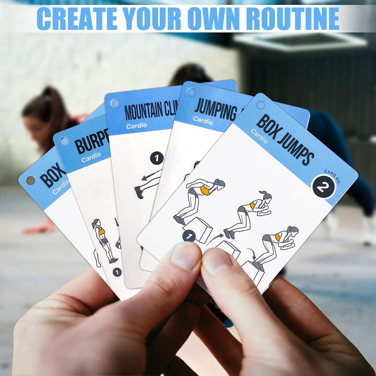 Bodyweight Workout Cards for Women & Men-50 Bodyweight Workout Cards,Includes 2 Rings& Dry-Erase for Easy Organization-Home, Gym or Studio (Bodyweight)