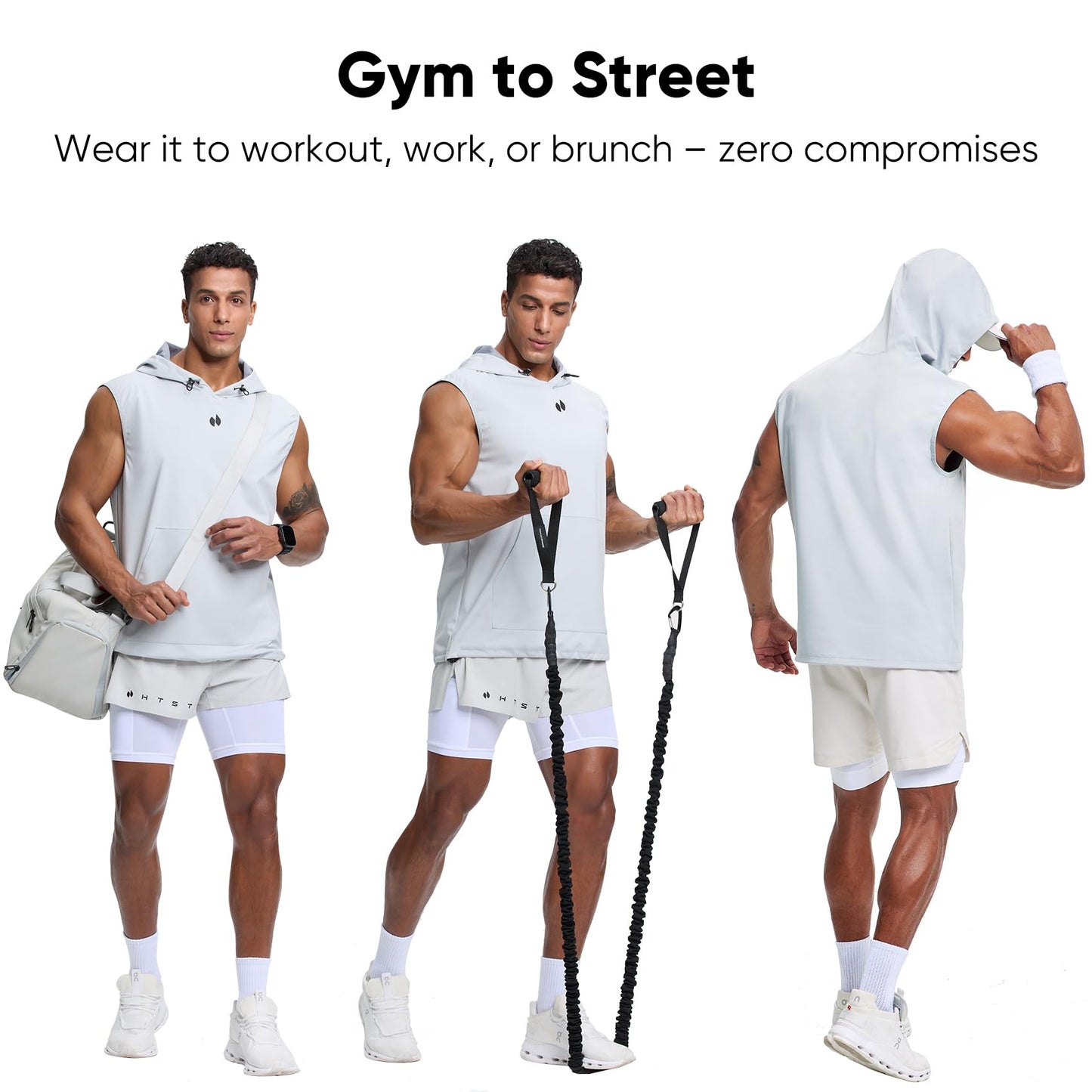 HOTSUIT Sauna Shirt for Men Weight Loss Hooded Sweat Suits Heat Trapping Pullover Vest for Boxing, Running, Gym Workouts