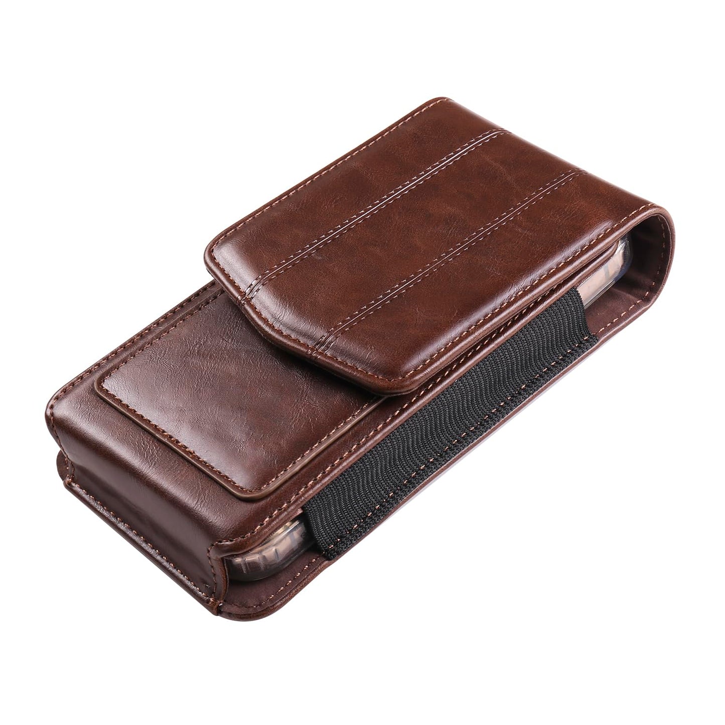 Cellphone Pouch Waist Men, Leather Cell phone Waist bag with Card Holder Leather, 6.5" Men's Waist Holster Waterproof Belt Clip Holder Wallet Waist Pocket Purse Smartphone Carrying Case Bum Bag