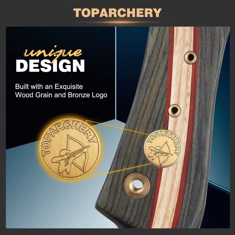 TOPARCHERY 62" Recurve Bow,Bow and Arrow Adult Archery Bow Set for Beginner or Adults