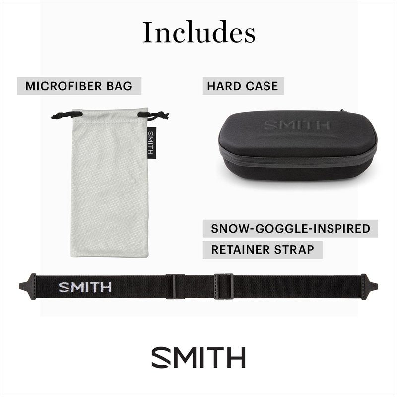 SMITH Embark Sunglasses – Performance Sports Sunglasses with Removable Side Shields for Skiing, Snowboarding, Fishing & More – For Men & Women – Black + Grey Green ChromaPop Polarized Mirror Lens