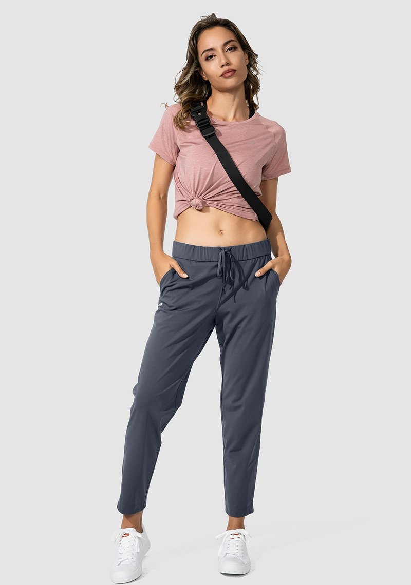 G Gradual Women's Pants with Deep Pockets 7/8 Stretch Sweatpants for Women Athletic, Golf, Lounge, Work (Dark Grey, 3X-Large)