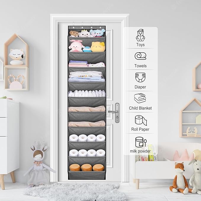 SLEEPING LAMB Over The Door Shoe Organizer