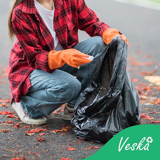 Veska 55-60 Gallon Trash Bags Heavy Duty 50-60 Gallon Large Black Garbage Bags
