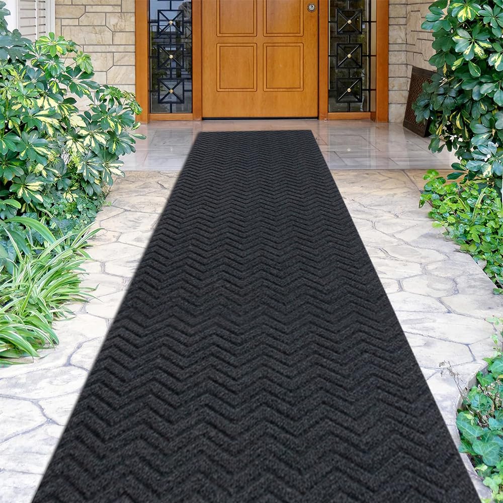 Griclner Runner Rug Indoor/Outdoor Waterproof Carpet Runners 2'X6', Hallway Kitchen Entryway Bedroom Area Rugs with Natural Non-Slip Rubber Backing, Garage mat (Custom Sizes)