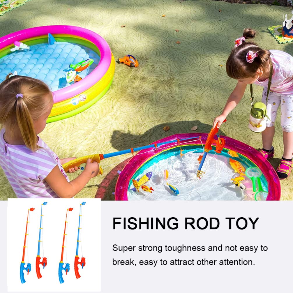 Toyvian Portable Fishing Pole, 22inch Lightweight Starter Fishing Rod for Beginners Easy-to-Handle Outdoor Practice Pole for Summer Lake and Pond Fun