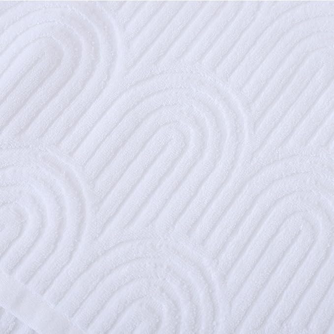 Pidada Hand Towels Set of 2 Striped Pattern 100% Cotton Absorbent Soft