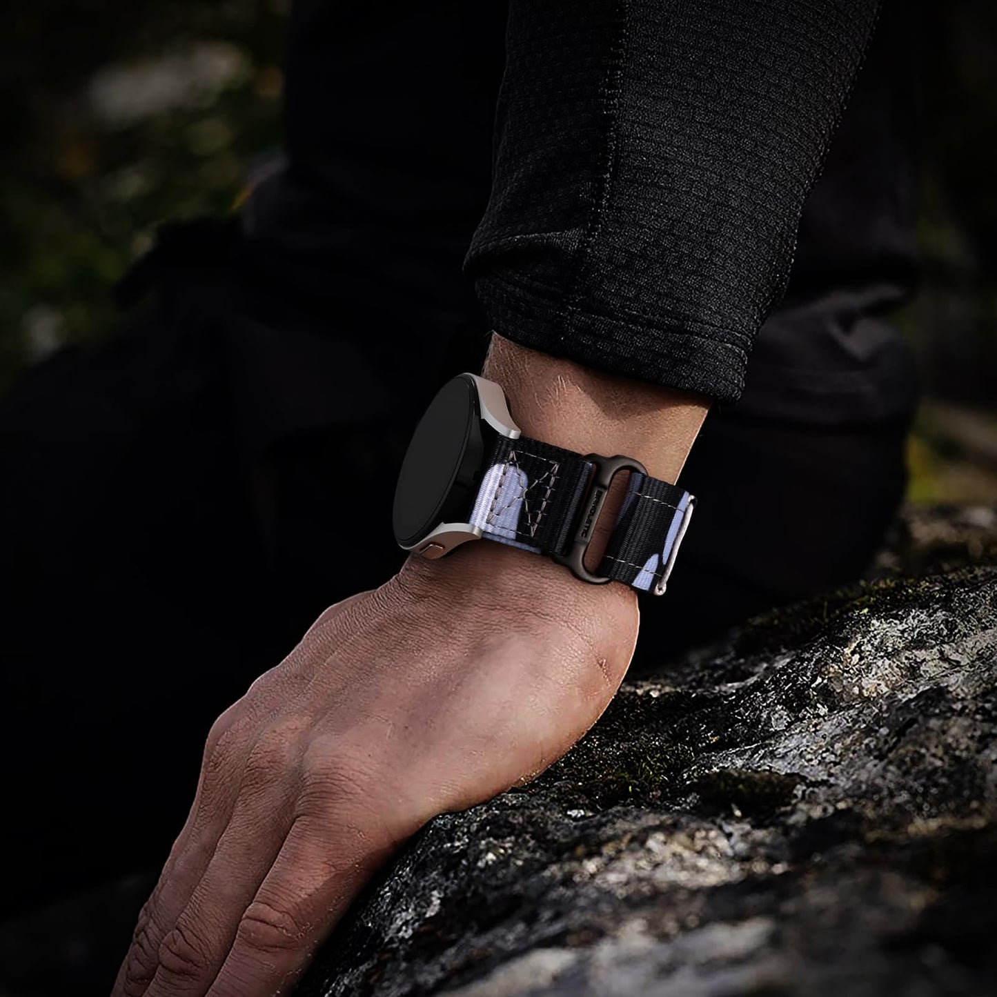 Bandletic 20mm Band Compatible with Samsung Galaxy Watch 7/6/5/4 44mm 40mm/FE 40mm/6 Classic 47mm 43mm/5 Pro/4 Classic/3 41mm, Military Rugged Nylon Sport Strap