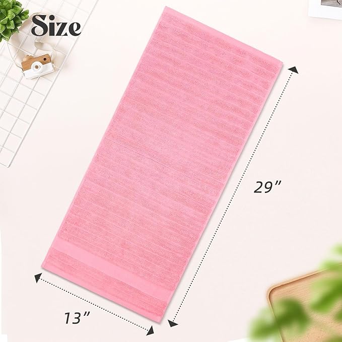 Jacquotha 2-Pack Hand Towels for Bathroom Ribbed – Cotton Face Towel for Women
