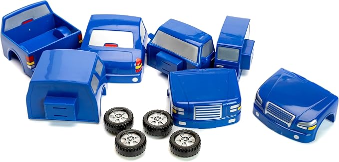 Popular Plaything Magnetic Build-A-Car Set Build-Your-Own Car Toy for Creative Vehicle Play Gifts for Kids Ages 3 & Up - 11 Pieces