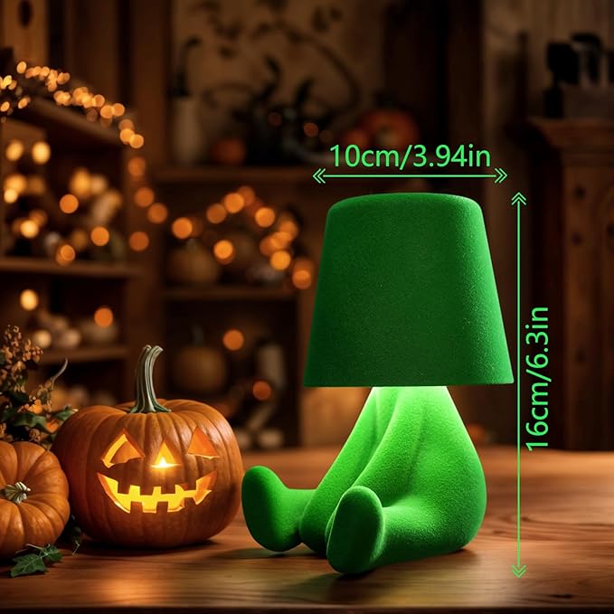 Modern Creative Design Table Lamp for Youth: Rechargeable Cute Light for Kids Child Teen -Bedside Lamps for Nightstand- Gift for Birthday Christmas Halloween Easter, 3-Color Dimmable.