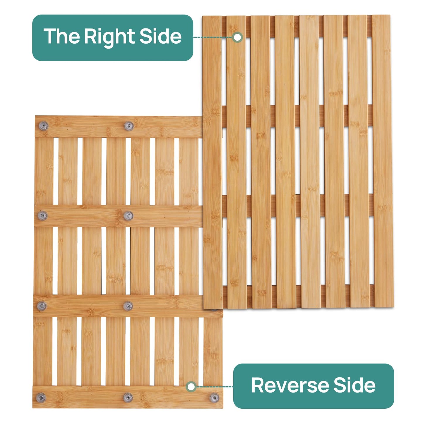Bath Mat for Shower, Wooden Floor Mat for Bathroom,Non-Slip | Heavy Duty, Shower Mat for Indoor Outdoor
