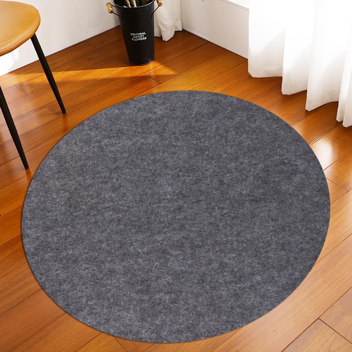 Waterproof Rug Pad Round 6-Foot Waterproof Non-Slip Rug Pad Non-Slip Rug Pads for All Floors and Finishes, Felt Pad for Hardwood Floors, Keeps Carpets in Place Soft and Safe (6TF)