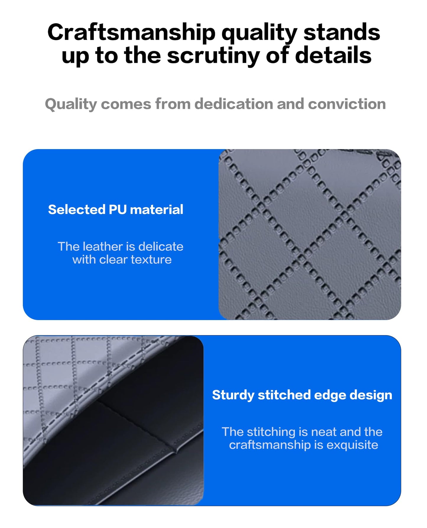 SportySizz Self-Adhesive Car Seat Side Pocket Organizer with Cable Port - Black PU Leather Storage Pouch for Phone & Keys, Fits Gaps, Console & Door (2 PCS)