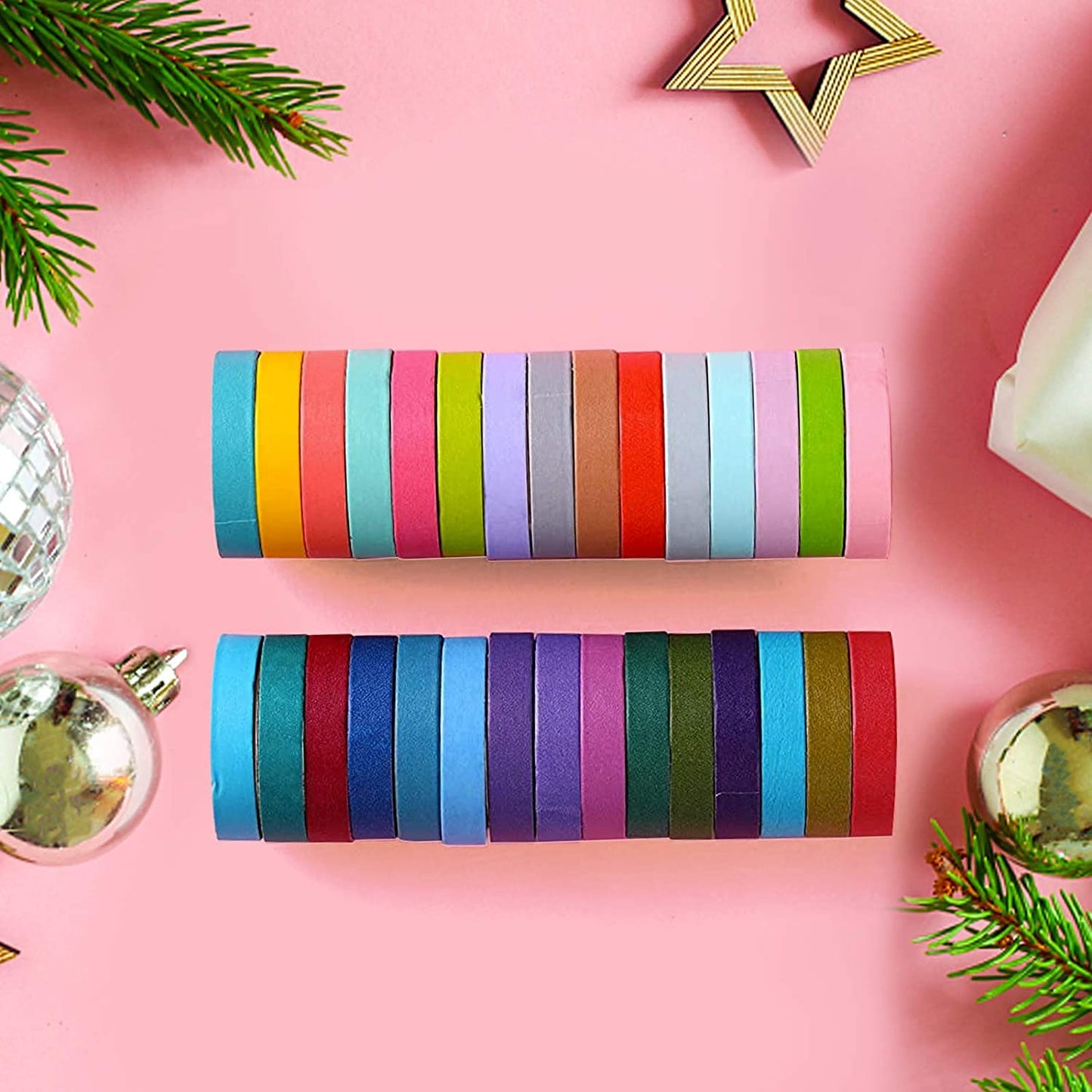 Ieebee AOAPMN 40 Rolls Washi Tape Set, Decorative Masking DIY Tapes for Children and Gifts Warpping (Mix)