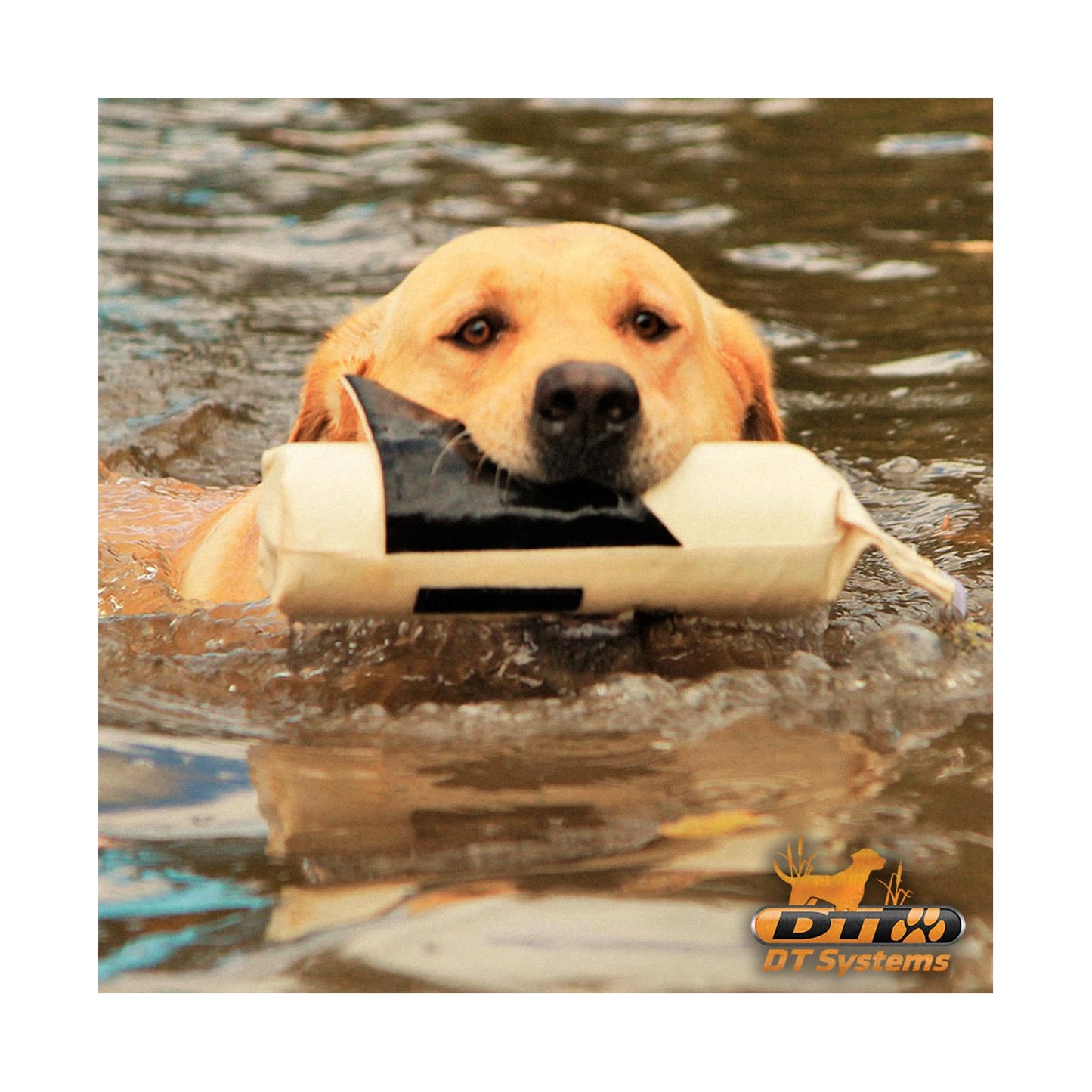 DT Systems Super Pro Series Canvas Winged Dummy, Durable High-Visibility Black & White Floating Hunting Dog Retriever Training Bird-Like Toy with Scent Strip & Rope Handle, Small