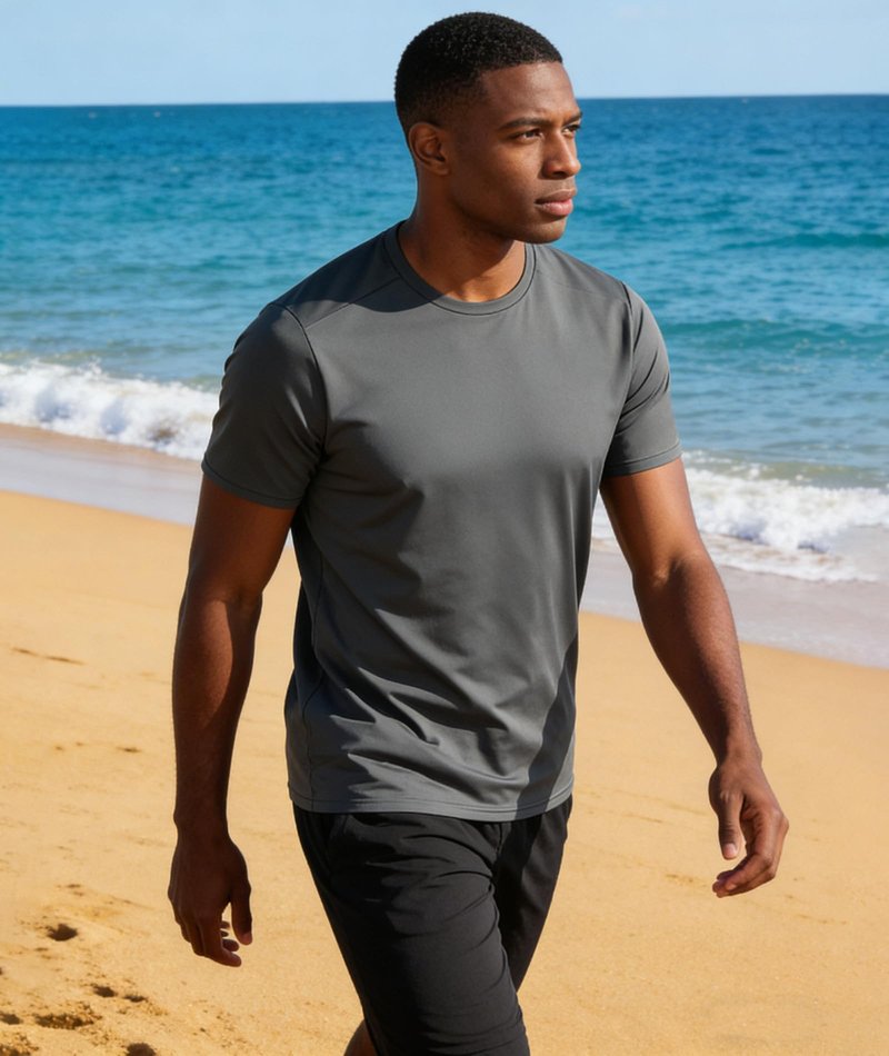 T Shirts for Man Swim Shirt UV UPF 50+ Sun Protection Short Sleeve Workout T-Shirts Moisture Wicking Running Athletic Rash Guard Tee Shirt 7 Pack