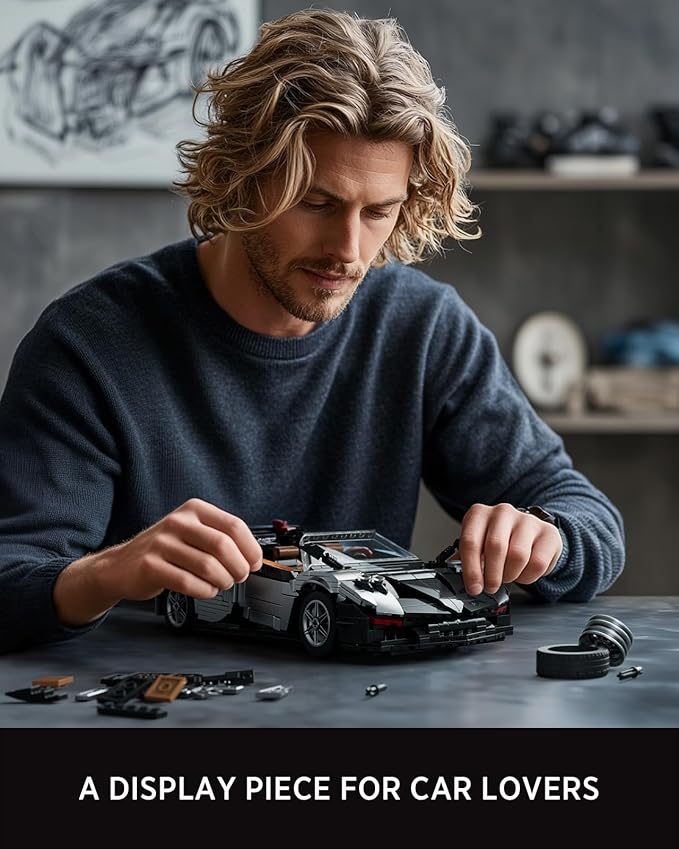 Nifeliz HURYRA Sports Car Building Set 1:14 Scale Supercar Model Building Set for Display and Collectors Ideal Gift for Adults and Car Lovers (1191 PCS NF10318)