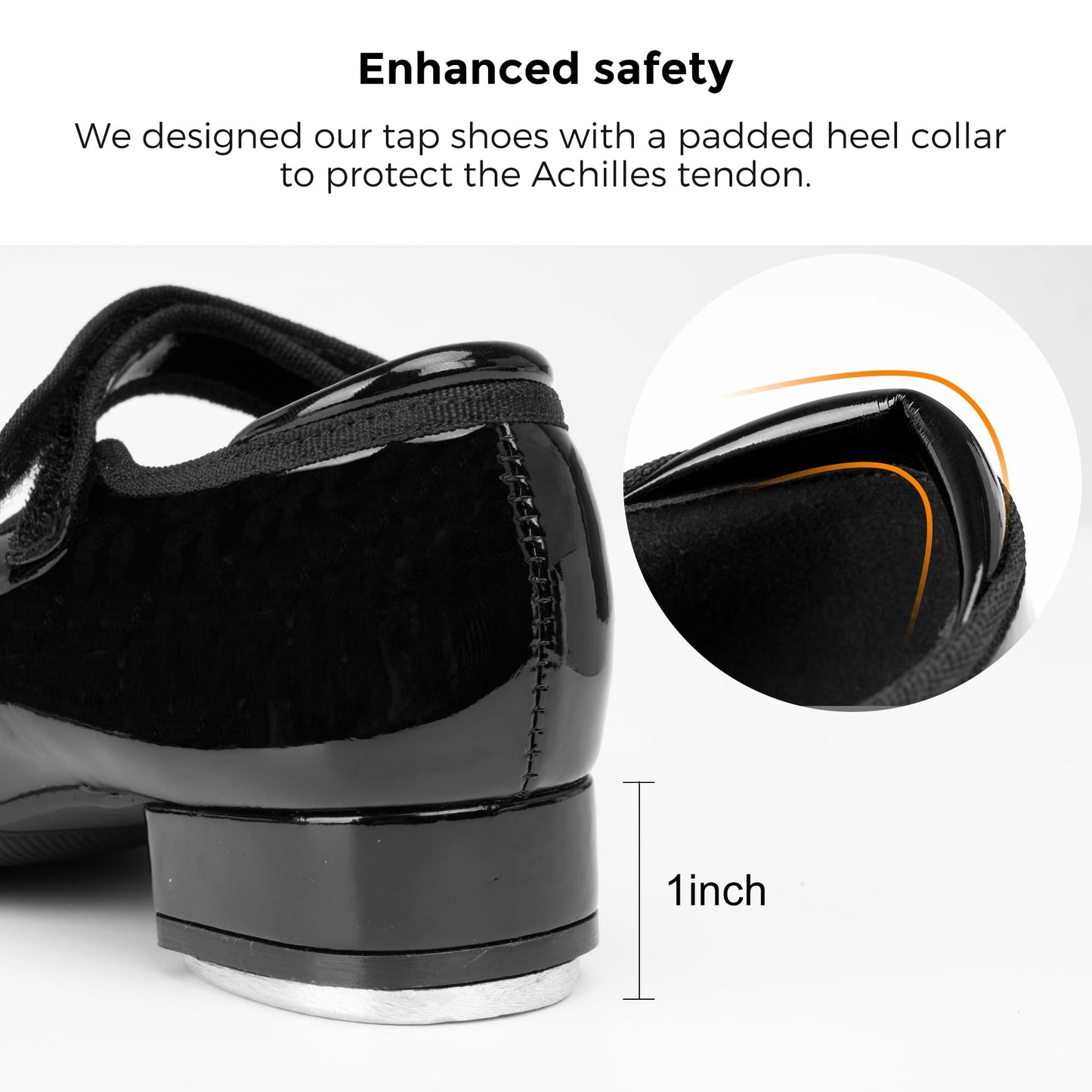 Stelle Tap Shoes for Girls Toddler Boys PU Leather Dance Shoes(Toddler/Little Kid/Big Kid)(Black,9MT)