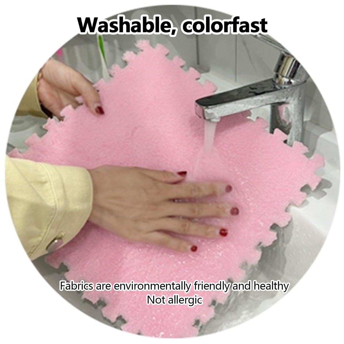 Washable EVA Foam Parlor Soft Bedroom Carpet, Sound Insulation Home Interlocking Floor Mat, Shaggy Thick Fluffy Area Rugs Mat, Can Be Cropped,protect Floor, 12 Pieces (1 Piece 30*30cm). ( Color : Styl