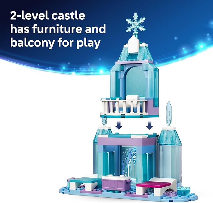 LEGO Disney Frozen Elsa’s Ice Castle & Snow Ride Adventure Building Toy - Frozen Toys for Girls & Boys Ages 4+ - Disney Gift for Kids - 43281