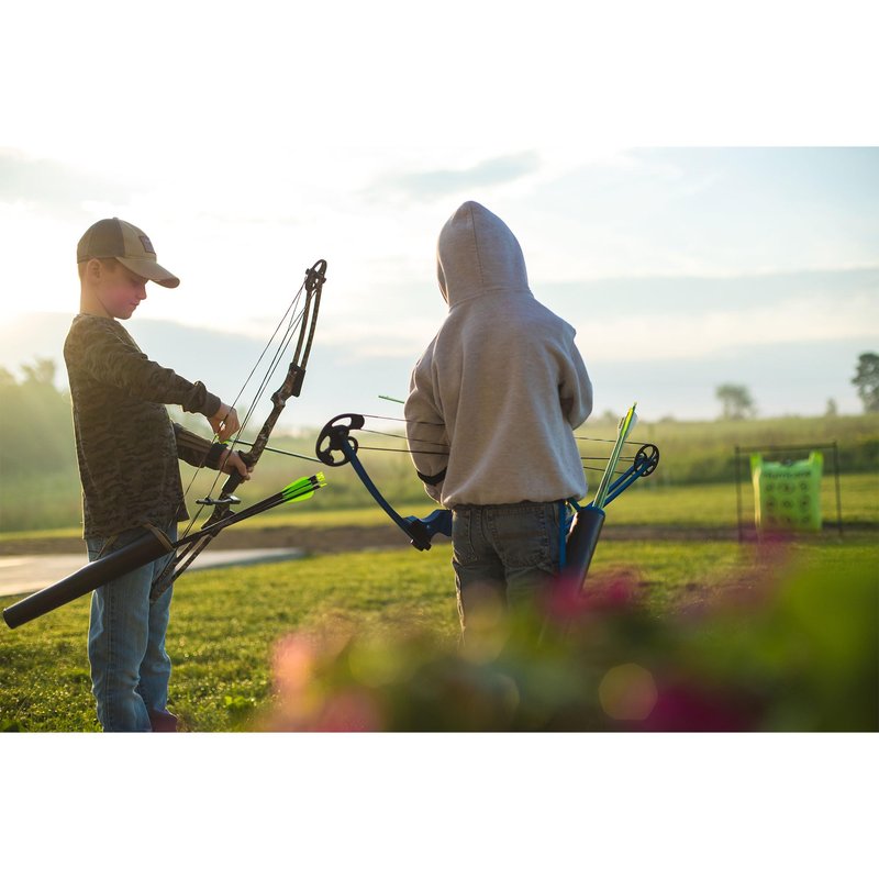 Genesis Original Compound Bow & Arrow Kit- Adjustable Riser, 15"-30" Draw Length, 10-20 lb Draw Weight, All Skill Levels, Draw Hand - Left, Yellow