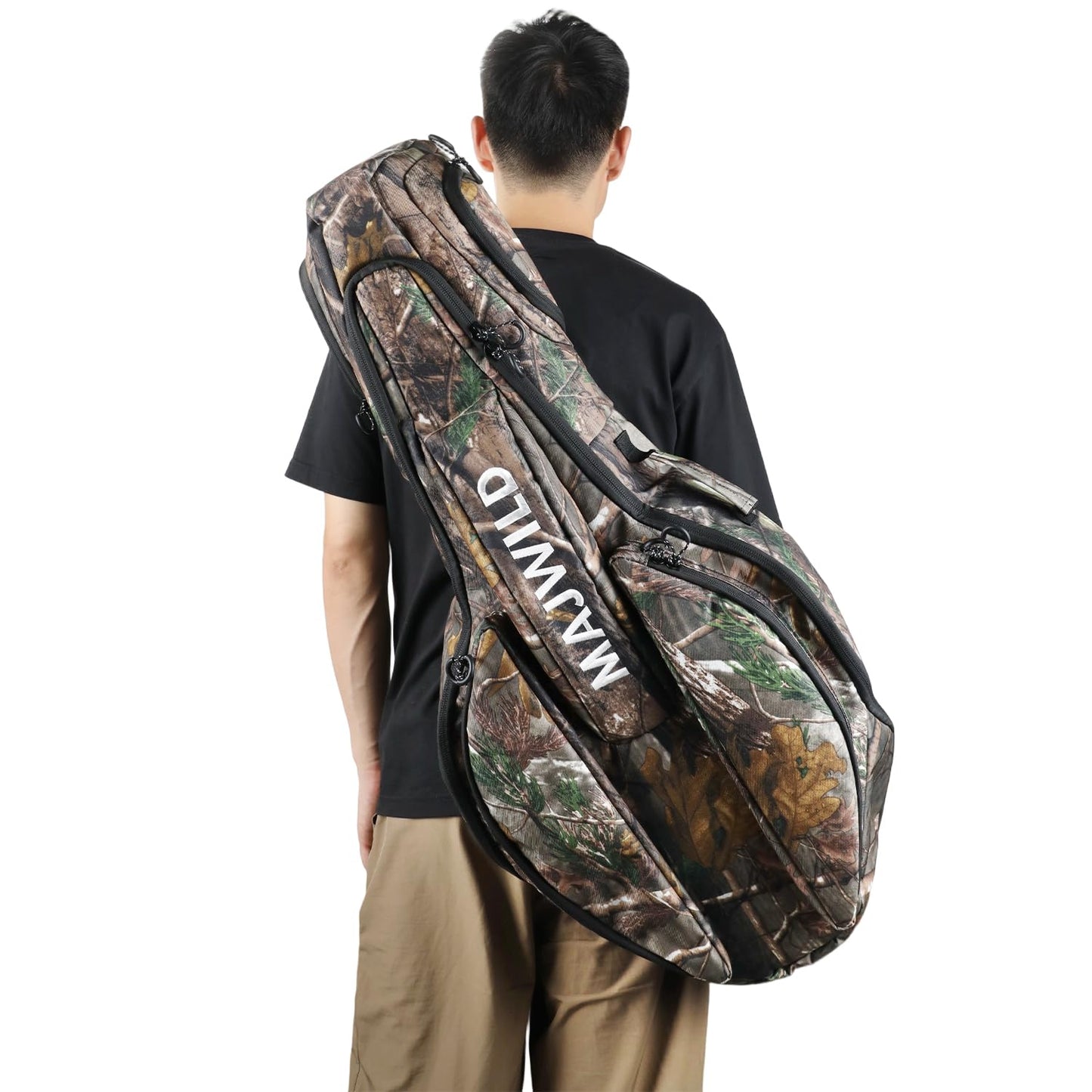 LWNAO Crossbow Case, Soft Shell Padded Crossbow Bag, Fits Scope Narrow Limb Crossbows for Hunting (Leaf Camo)