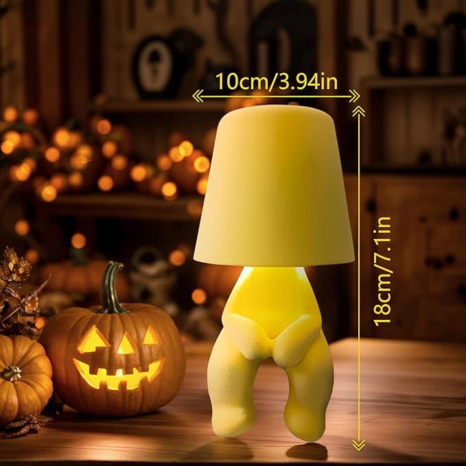 Modern Creative Design Table Lamp for Youth: Rechargeable Cute Light for Kids Child Teen -Bedside Lamps for Nightstand- Gift for Birthday Christmas Halloween Easter, 3-Color Dimmable.