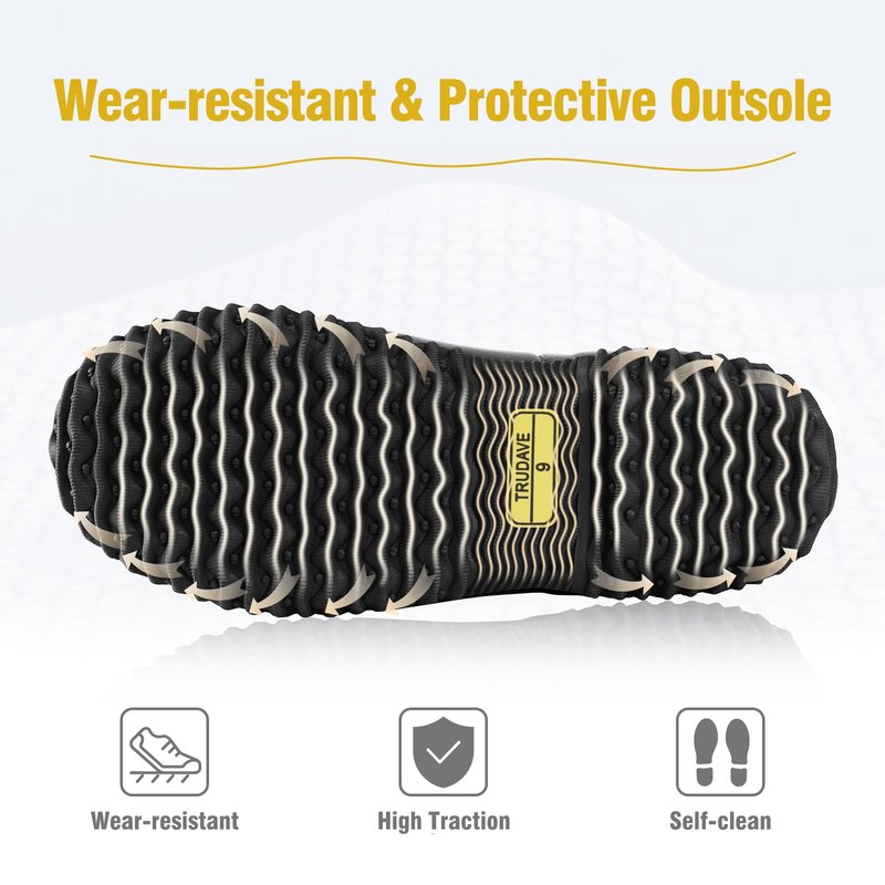 Trudave Rubber Boots for Women, Mid Calf Rain Boots, Womens Waterproof Boots, Neoprene Insulated Outdoor Work Mud Boots for Hunting Farming Gardening Fishing, Chicken, Size 8