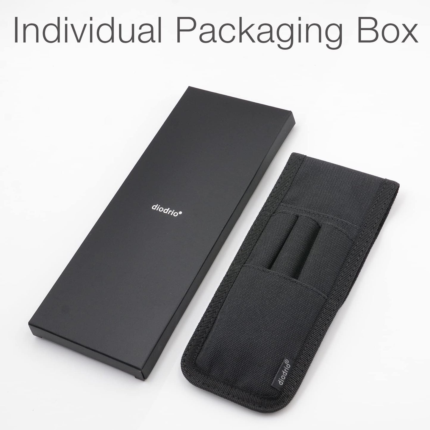 diodrio Belt Pen Holder, Pencil Holder Pouch, Pen Sleeve Case Holster for Belt, Hold Multiple Pens, Hold 6 Inch Ruler, 2 Pens and a Marker. Made of Durable Fabrics, Detachable, Black.