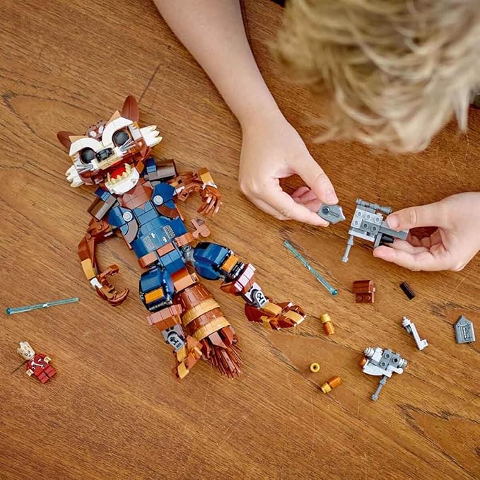 Lego Marvel Rocket & Baby Groot Buildable Superhero Toy for Kids from Marvel Studios' Guardians of The Galaxy Figure for Role Play Gift for Boys and Girls from 10 Years 76282