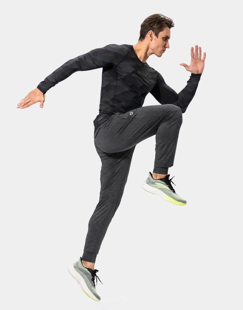 G Gradual Men's Sweatpants with Zipper Pockets Athletic Pants Traning Track Pants Joggers for Men Soccer, Running, Workout(Heathered Graphite Grey,S)