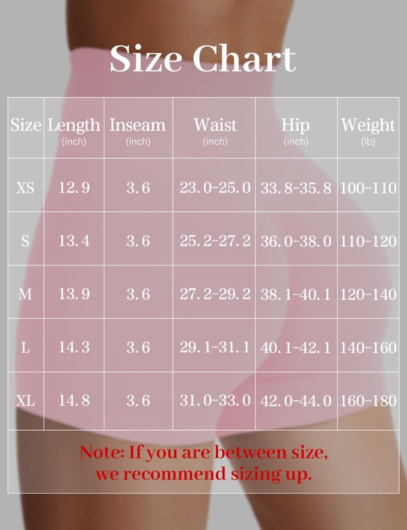 YEOREO Women's Biker Shorts 3.6" / 4.5" / 6" Workout Gym Shorts High Waist Tummy Control Hidden Scrunch Running Yoga Baby Pink