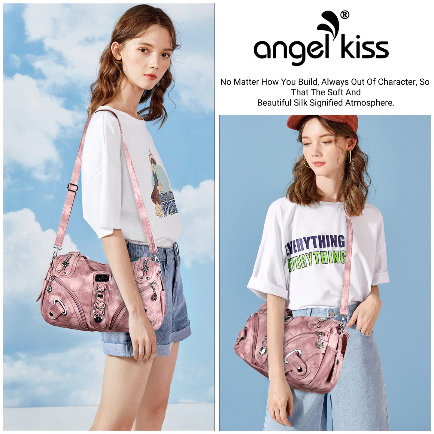Angelkiss Hobo Purses and handbags for Women Satchel Handbag Women Purses Large Daily Shoulder Bags