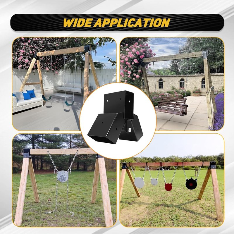 Heavy Duty 2x4 Target Stand Brackets - Adjustable Steel Hanger for A-Frame Swing Sets | 2 Pcs