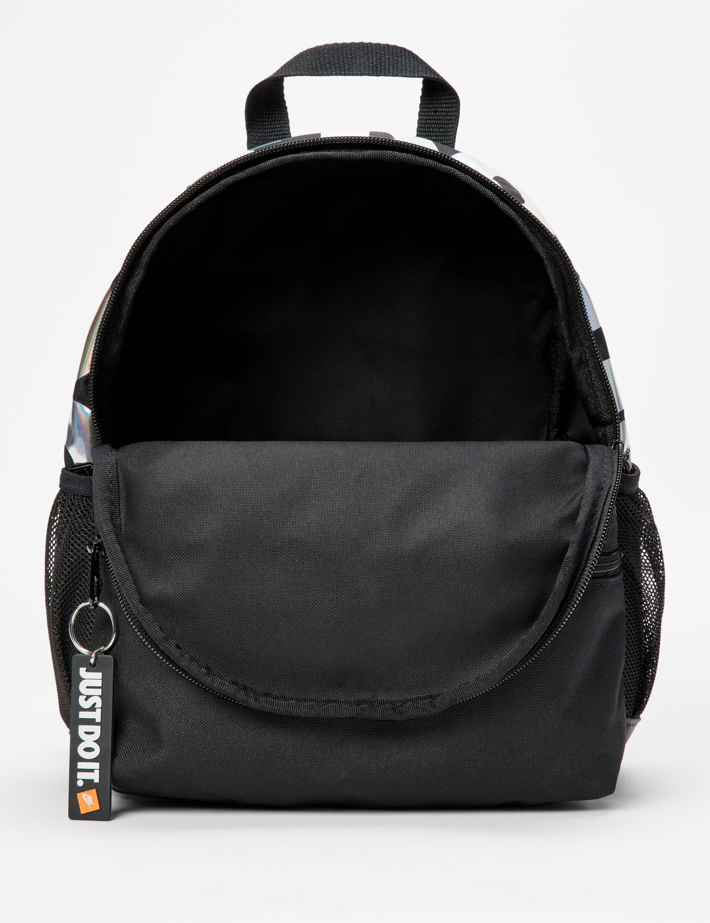 Nike Kid's Brasilia JDI Mini Backpack (11L), Black/Black/Holo, MISC