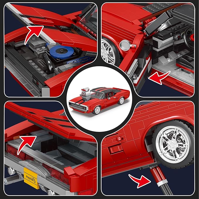 Mould King Classic Sport Car Building Sets Creative Classic Cars for Teens Age 14+ Display Model for Home or Office Décor10112 Cool Vehicles Model Birthday for Adults1869 PCS
