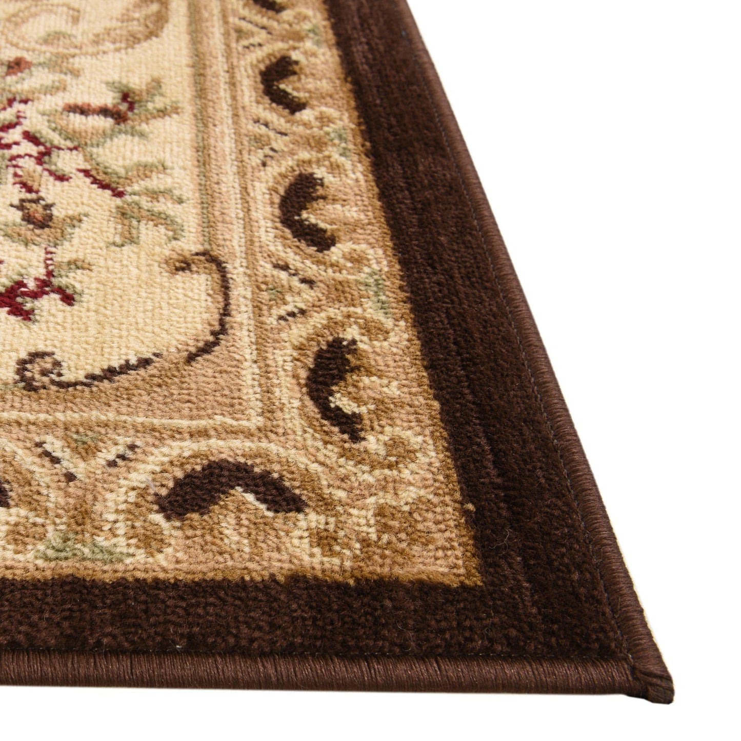 Rugs.com Chateau Collection Rug – 7' 10 Square Brown Medium Rug Perfect for Living Rooms, Kitchens, Entryways