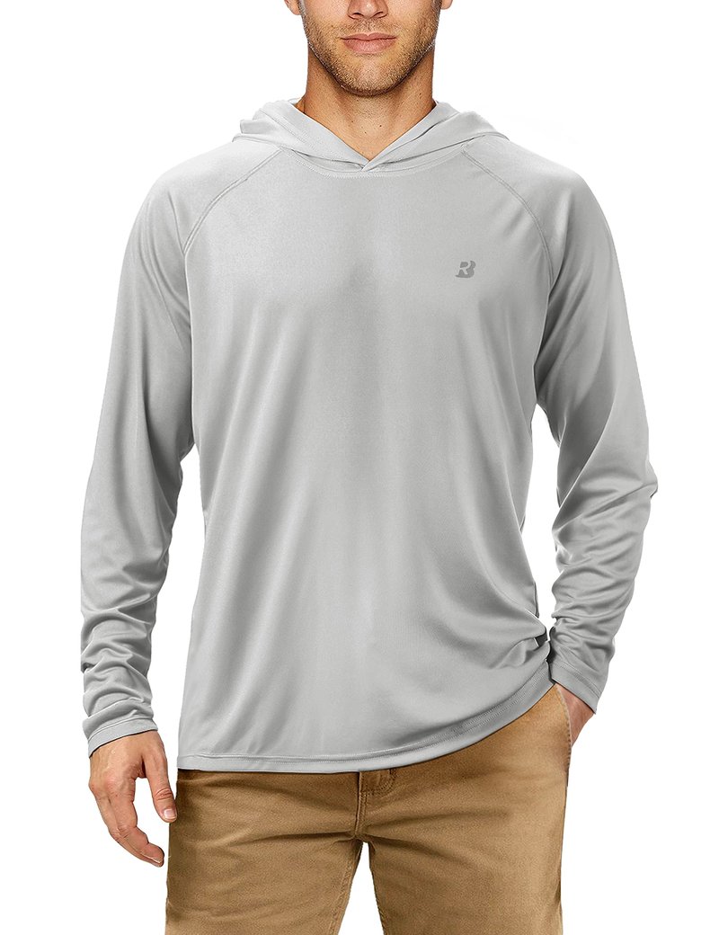 Roadbox UPF 50+ Fishing Shirts for Men Long Sleeve Sun Protection Lightweight Outdoor UV Hiking Shirts