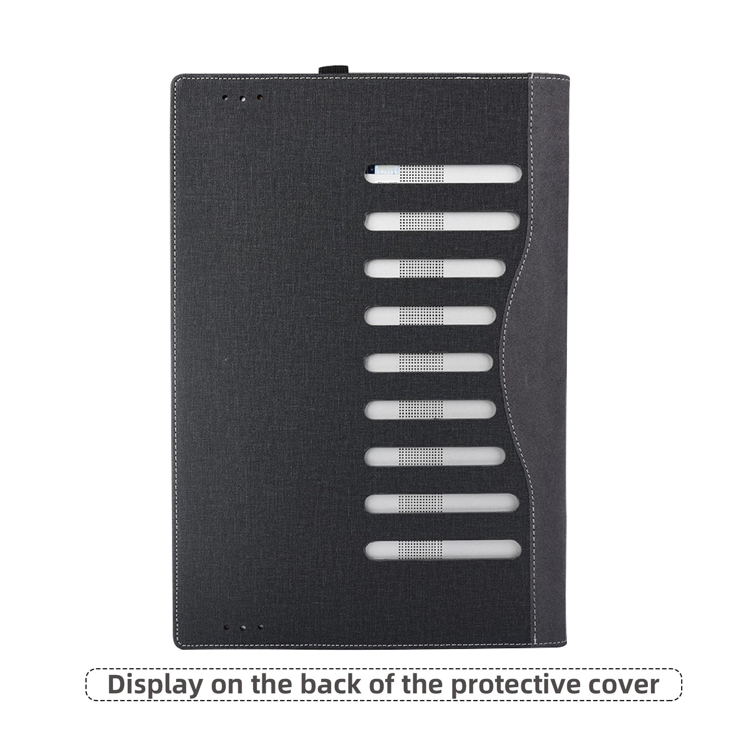 VEVOOD Laptop Case for DELL Latitude 5550 Laptop 2-in-1 |Latitude 5540 5530 5520 Laptop All Inclusive Drop Case 15.6" PU Leather Inside Pocket Cover (Gray)