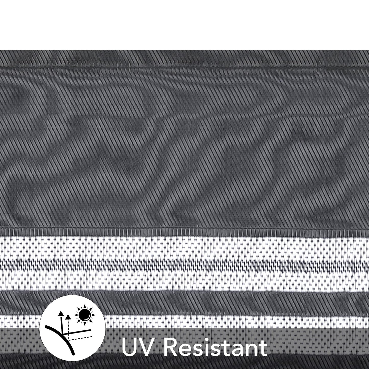 GarveeHome Outdoor Rug 9x18 ft Waterproof Mat Reversible Outdoor Plastic Straw Rug Patio Rug Camping Rug Portable Outdoor Mat for RV Porch Balcony Backyard Picnic Beach Grey/White Panel