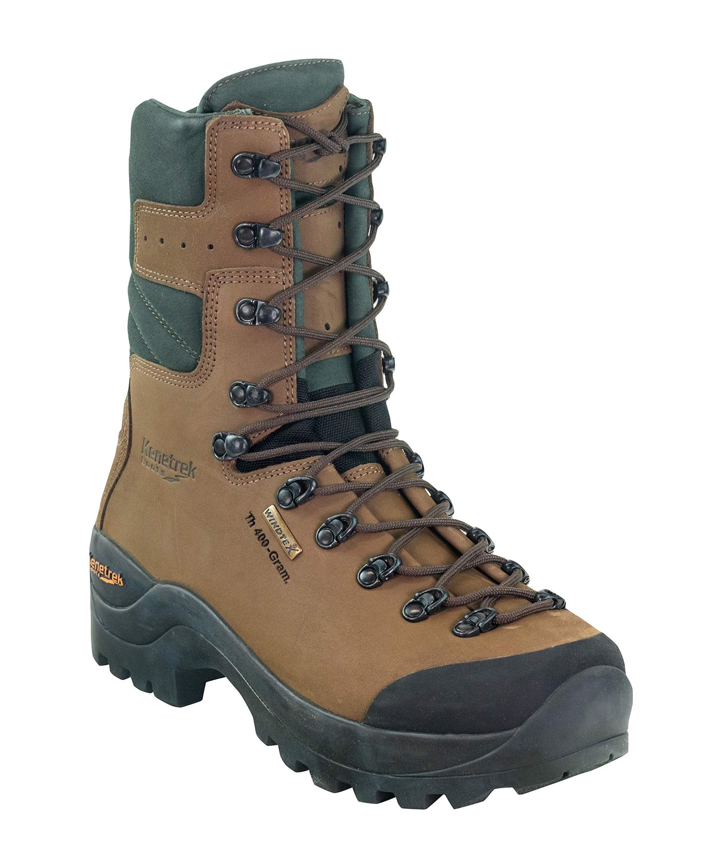 Kenetrek Men's Mountain Guide 400 Insulated Leather Hunting Boot, 12.0 Wide Brown