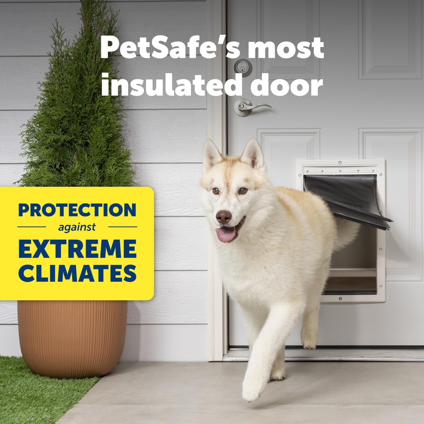 PetSafe Extreme Weather Pet Door - Insulated Weather-Resistant Dog & Cat Door with Durable Plastic Frame - Maximum Energy-Saving Efficiency - Small - for Dogs & Cats up to 15 lbs