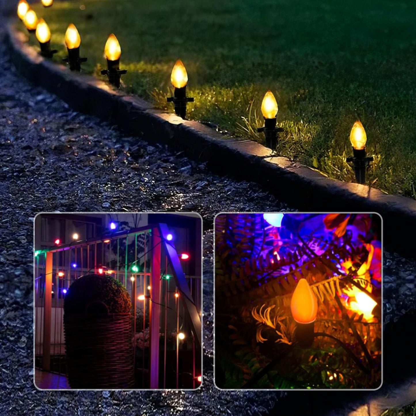 100 Pack Christmas Light Stakes, 4.5 Inch Lighting Stakes for C7 C9 Christmas Lights Outdoor, Yard Stakes,Garden,Lawn,Pathway, Patio, Path, Walkway, Christmas Decoration Green