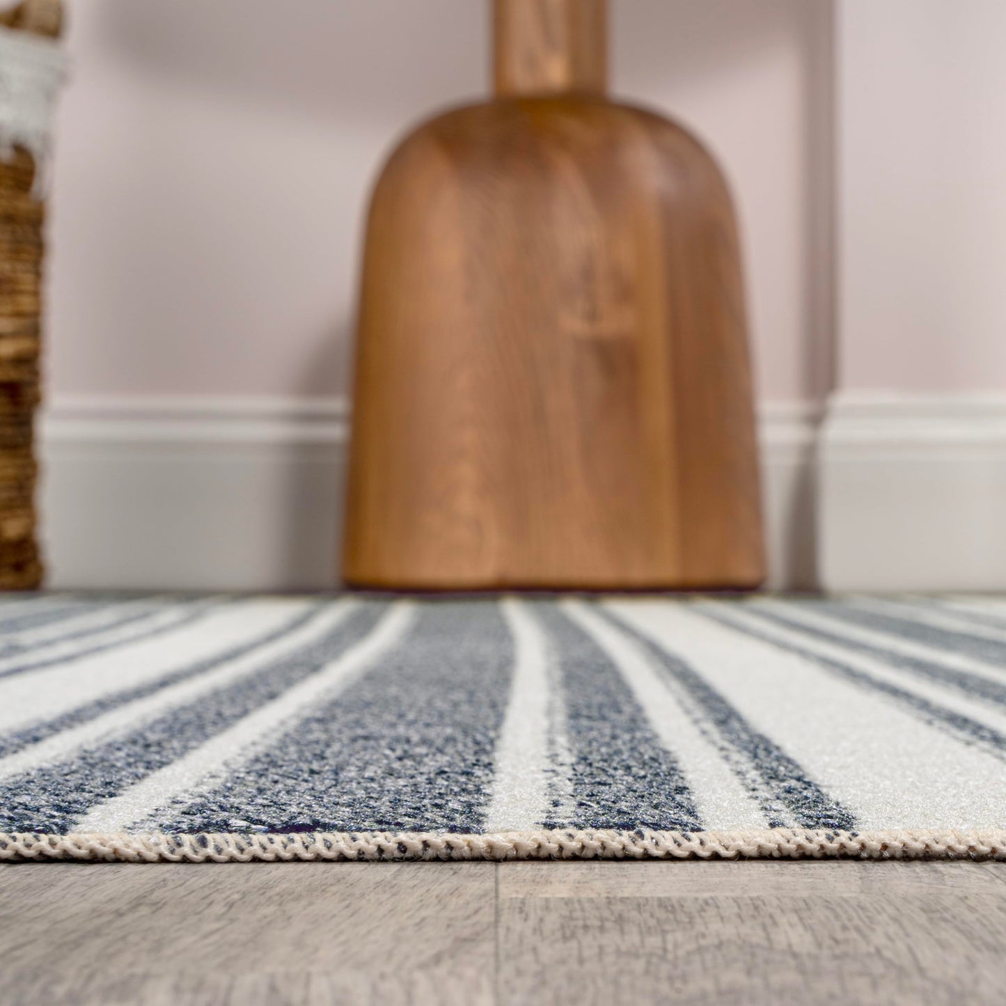JONATHAN Y Machine Washable Cream/Dark Gray Runner Rug 2X8 ft, Fawning Two-Tone Striped Classic Low-Pile for Living Room, Bedroom, Kitchen, Office, Easy-Cleaning, Pet-Friendly Non-Shedding WSH304A-28