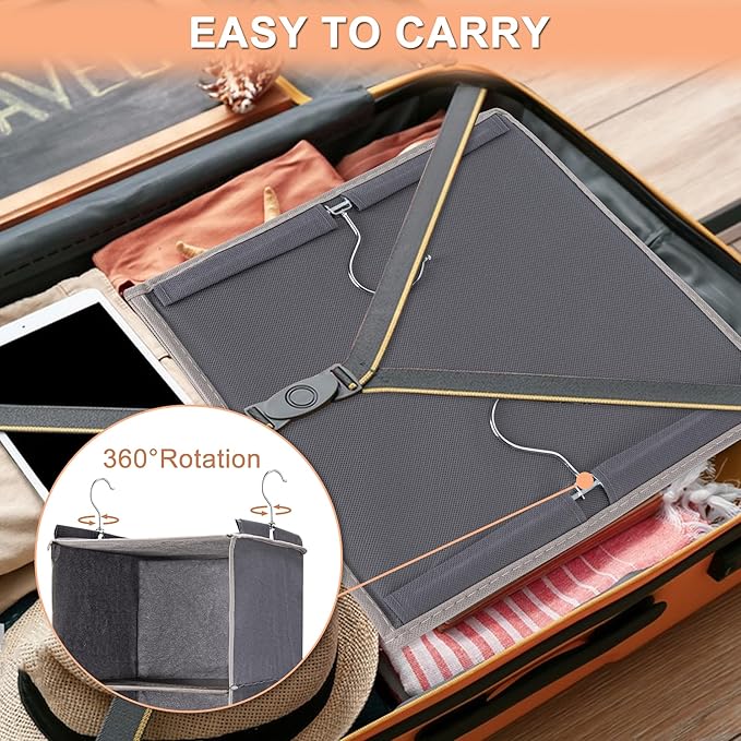 BOOMIBOO Hanging Closet Organize and Shelves,5-Hanging Shelf